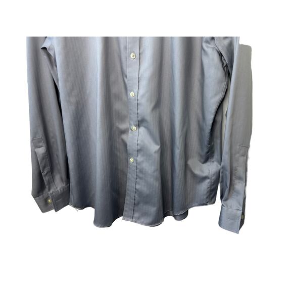 Michael Kors Gray Slim FIt Non Iron Long Sleeve Button Down Shirt 17 34/35 - Picture 5 of 6